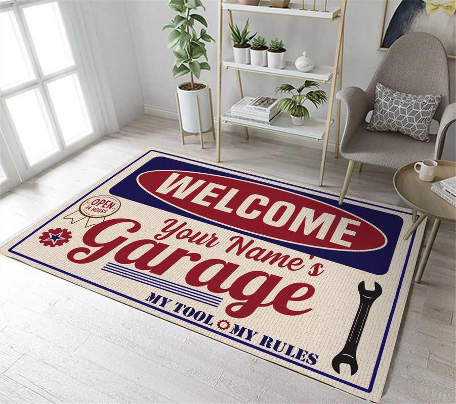 Personalized Garage Rug 06434