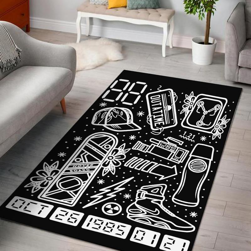 Btf Rug Back To The Future Marty Mcfly Delorean Dmc Bttf 02361