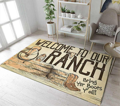 Welcome To Our Ranch Rug 06445