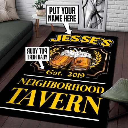 Personalized Neighborhood Tavern Rug 06257