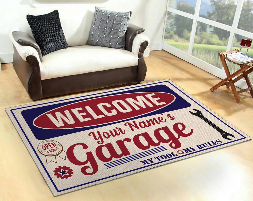 Personalized Garage Rug 06434
