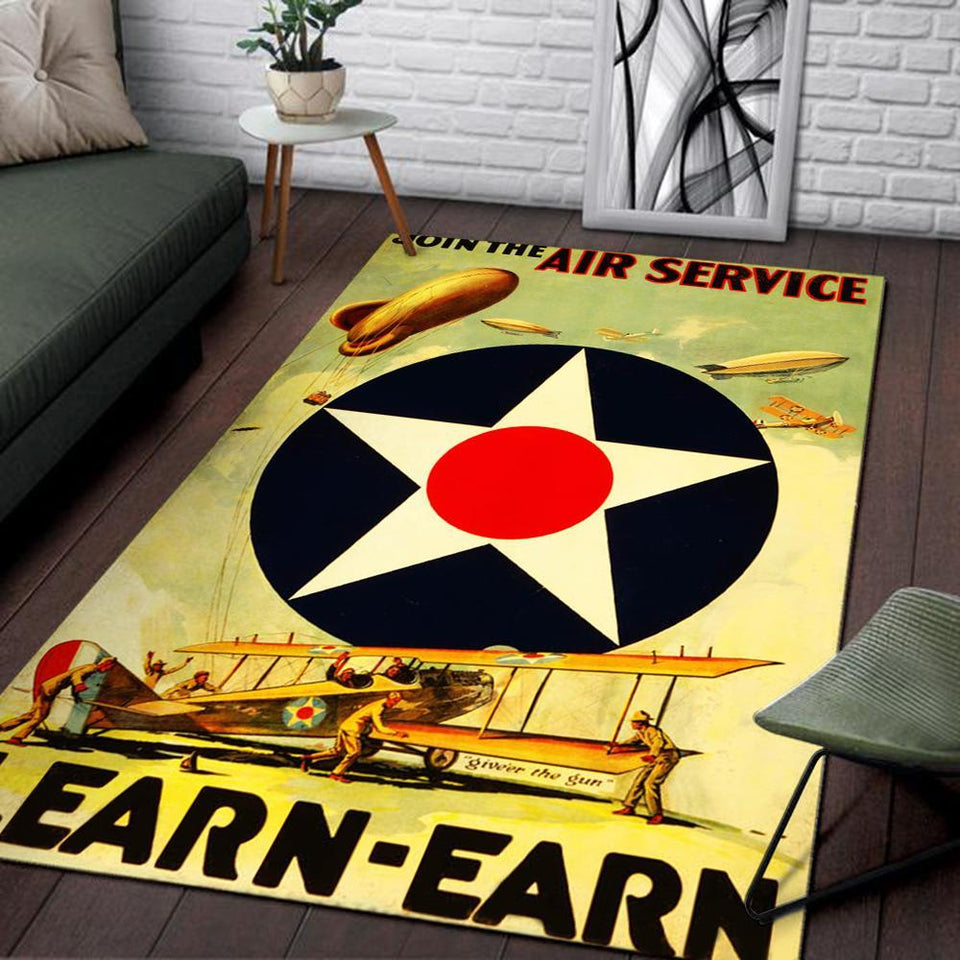 Wwi American Recruitment Propaganda Air Force Rug 05189