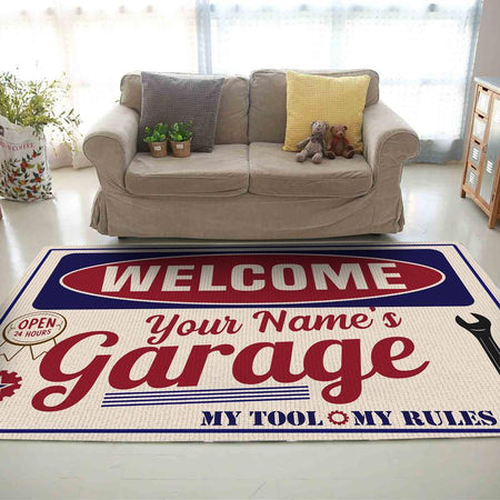 Personalized Garage Rug 06434