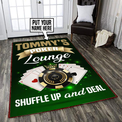 Personalized Poker Lounge Rug 06226