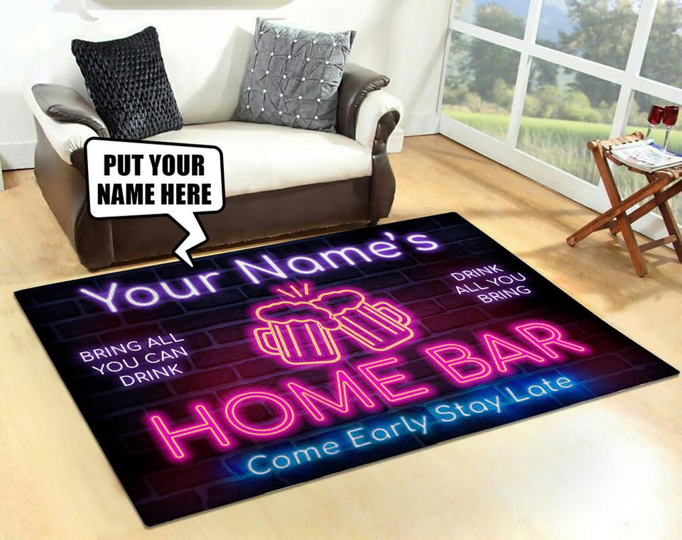 Personalized Home Bar Rug 06646