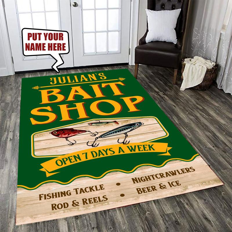 Personalized Bait Shop Rug 06605