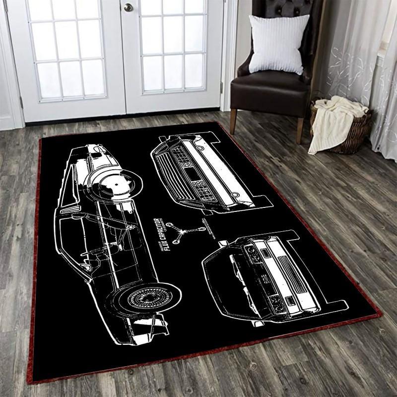 Btf Rug Back To The Future Delorean Bttf Time Machine 04810