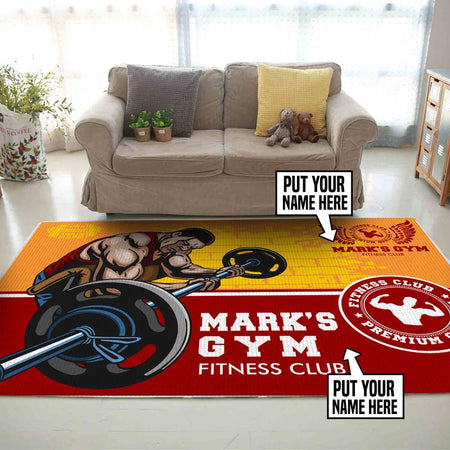 Personalized Fitness Club Rug 06721