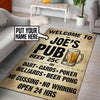 Personalized Pub Sign Vintage Man Cave Bar Rug 05766