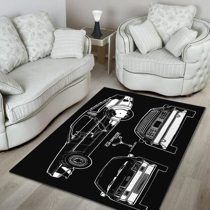 Btf Rug Back To The Future Delorean Bttf Time Machine 04810