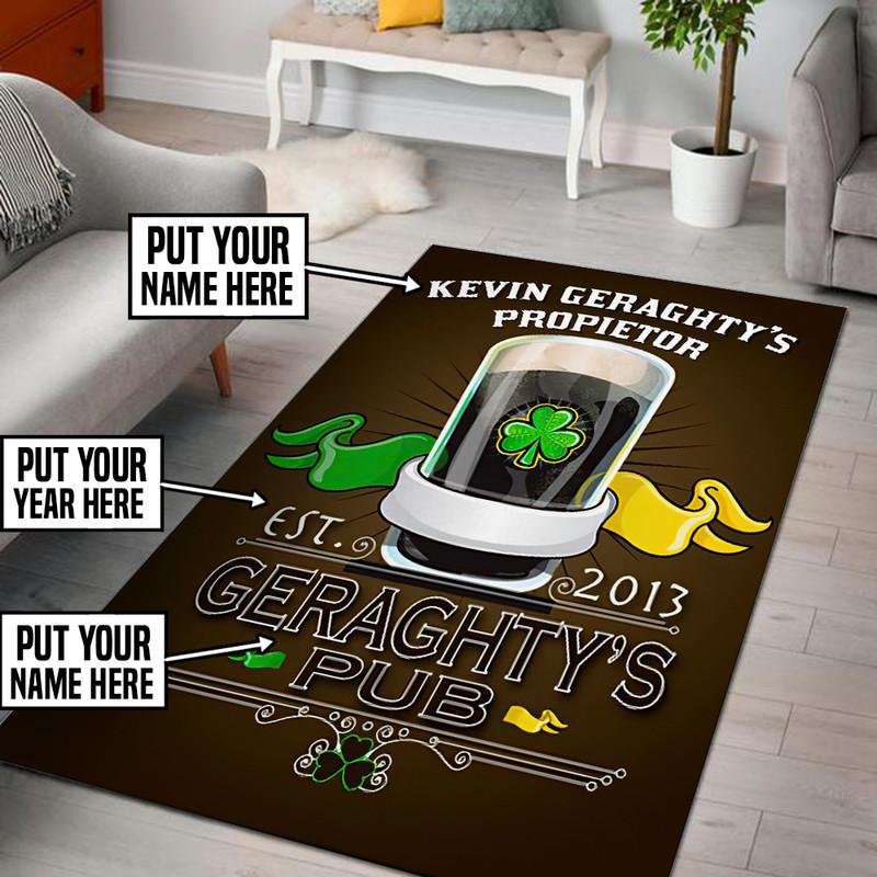 Personalized Irish Vintage Rug 06883