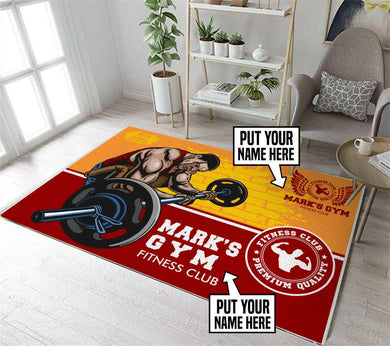 Personalized Fitness Club Rug 06721