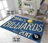 Personalized Billiard Room Rug 05824