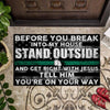 Veteran Before You Break Into My House Door Mat Inside Rug Floor