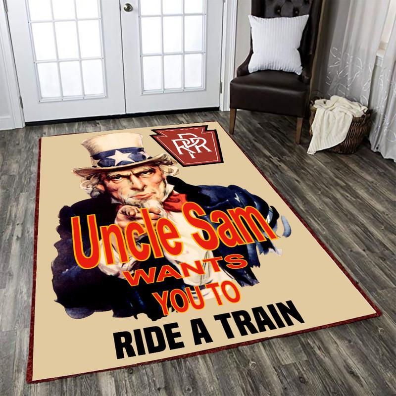 Uncle Sam Rpr Pennsylvania Railroad Rug 05157