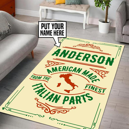 Personalized American Made Italian Part Rug 05799