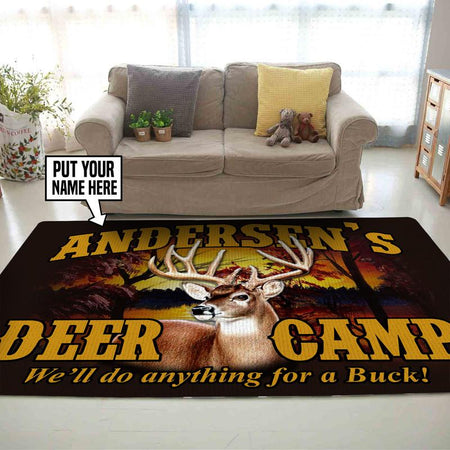 Personalized Deer Camp Rug 05900