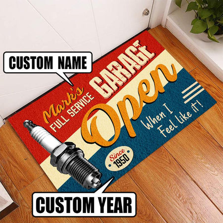 Personalized Garage Door Mat Inside Rug Floor Outdoor Mats Decorations 07355