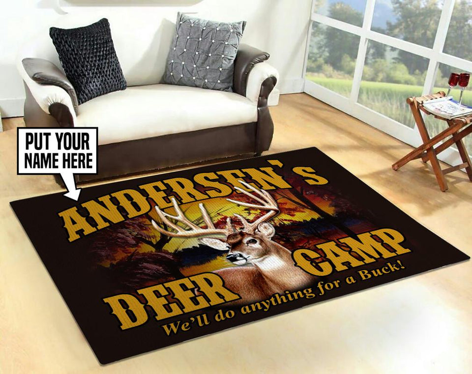 Personalized Deer Camp Rug 05900