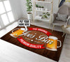 Personalized Bar Runner Beer Label Glasses Pub Bar Rug 06273
