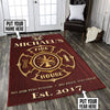 Personalized Firefighter Rug 05894