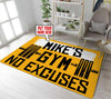 Personalized Gym No Excuses Rug 06301