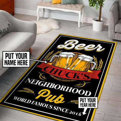 Personalized Neighborhood Pub Rug 06461