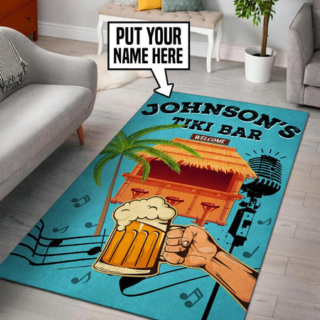 Personalized Tiki Bar Rug 05575