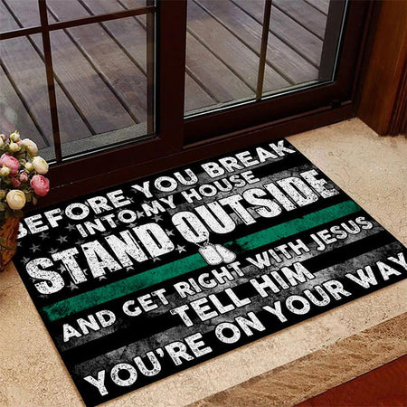 Veteran Before You Break Into My House Door Mat Inside Rug Floor Outdoor Mats Decorations 07344