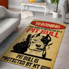 This Home Is Protected By A Pitbull. Pitbull Is Protected By My Gun Rug 05408
