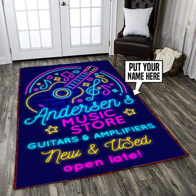 Personalized Music Store Rug 06381
