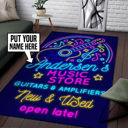 Personalized Music Store Rug 06381