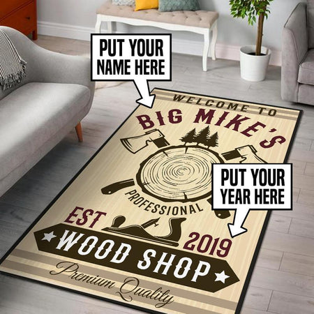 Personalized Woodshop Rug 05434