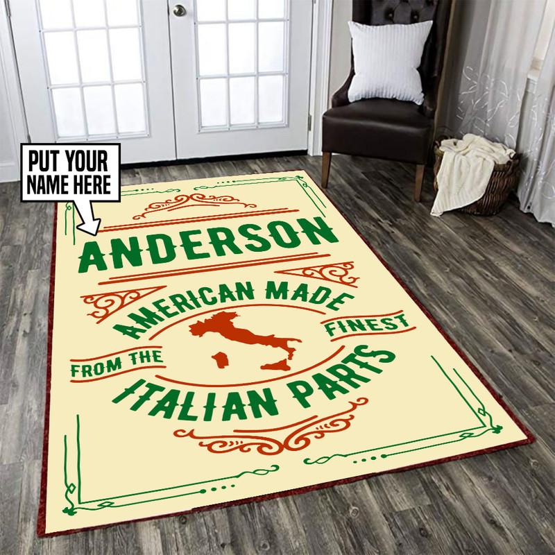 Personalized American Made Italian Part Rug 05799