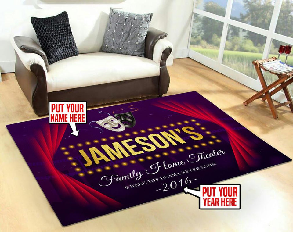 Personalized Home Theater Rug 06453