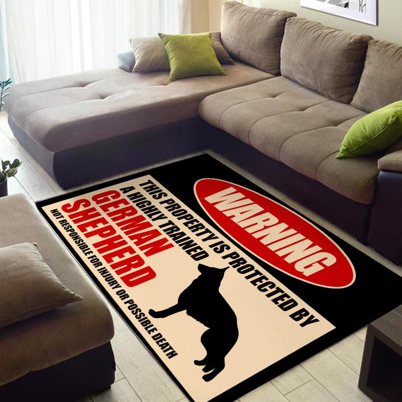 Funny German Shepherd Rug 05370