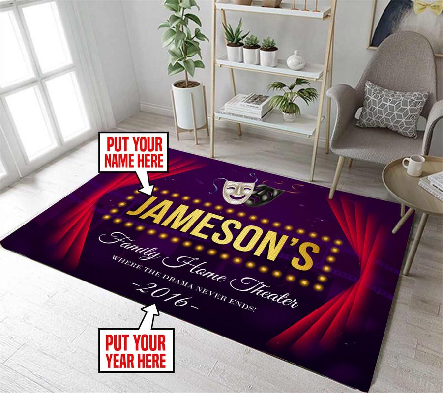 Personalized Home Theater Rug 06453