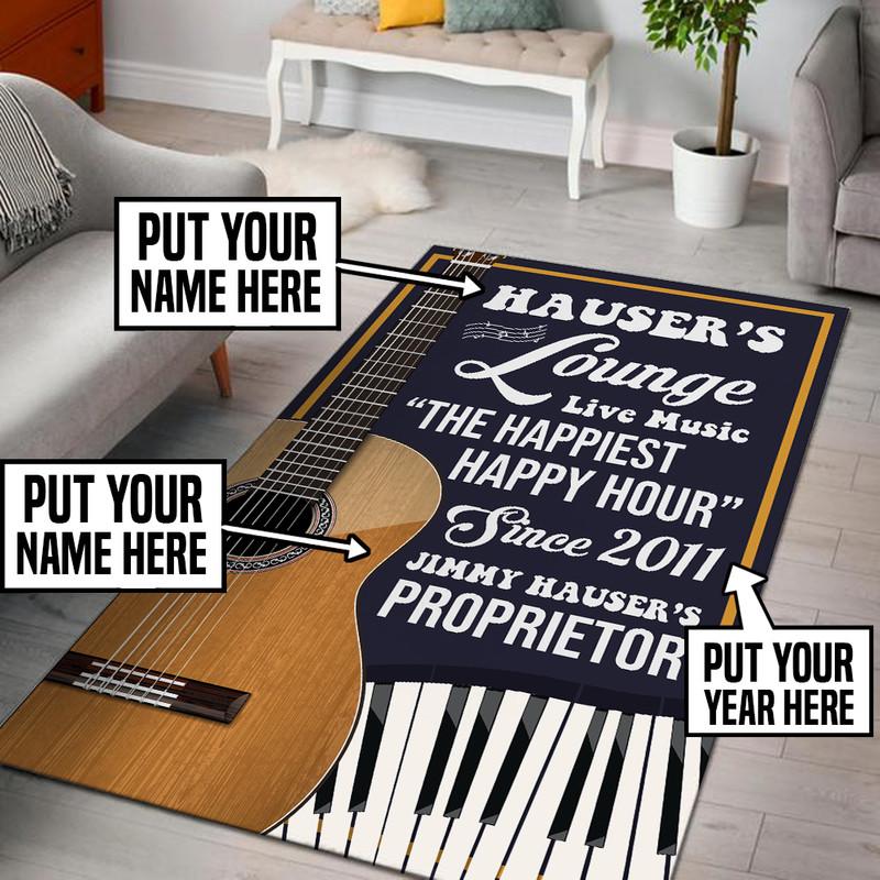 Personalized Piano Lounge Rug 06055