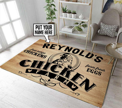 Personalized Chicken Farm Rug 06312