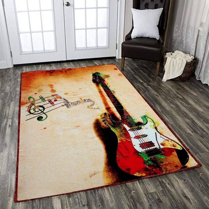 Guitar Music Rug 06774