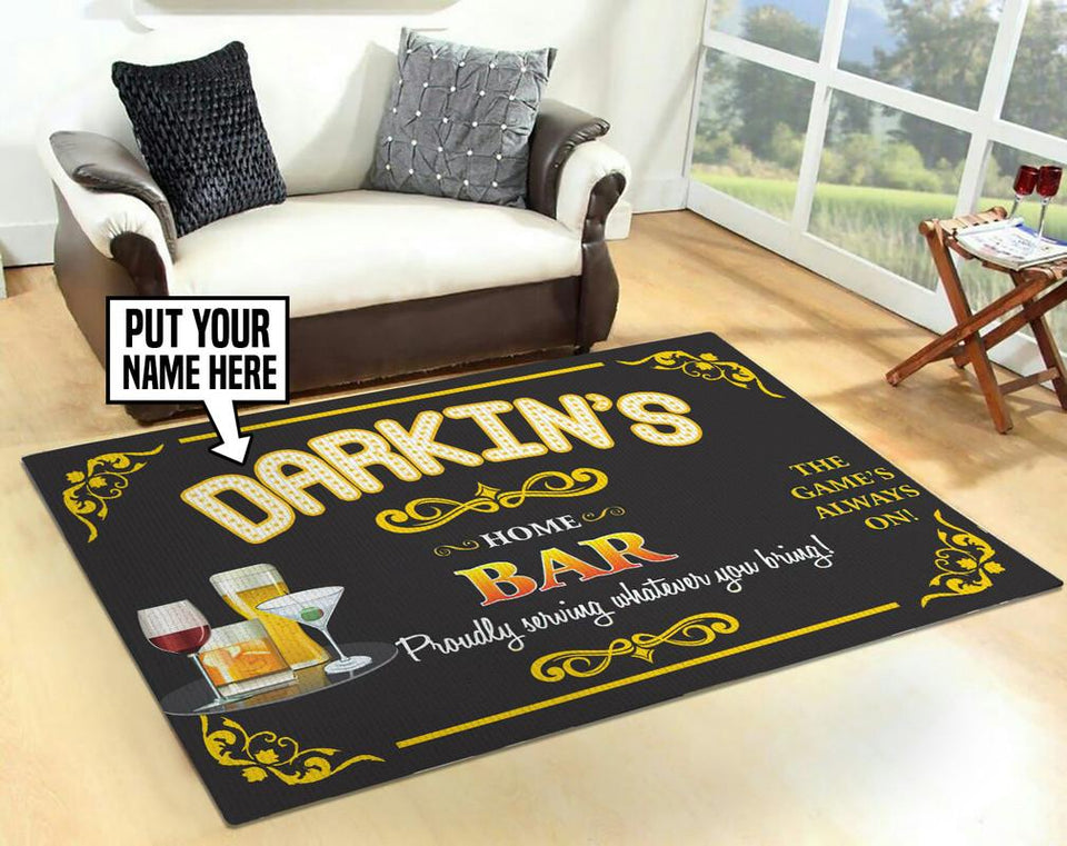 Personalized Home Bar Rug 06570