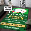 Personalized Poker Room Rug 05978