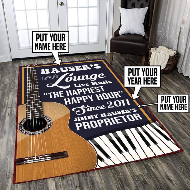 Personalized Piano Lounge Rug 06055