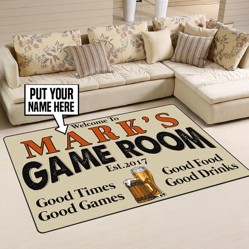 Personalized Game Room Rug 05485