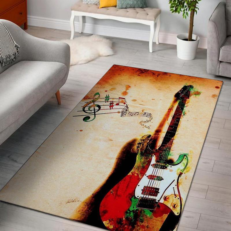 Guitar Music Rug 06774