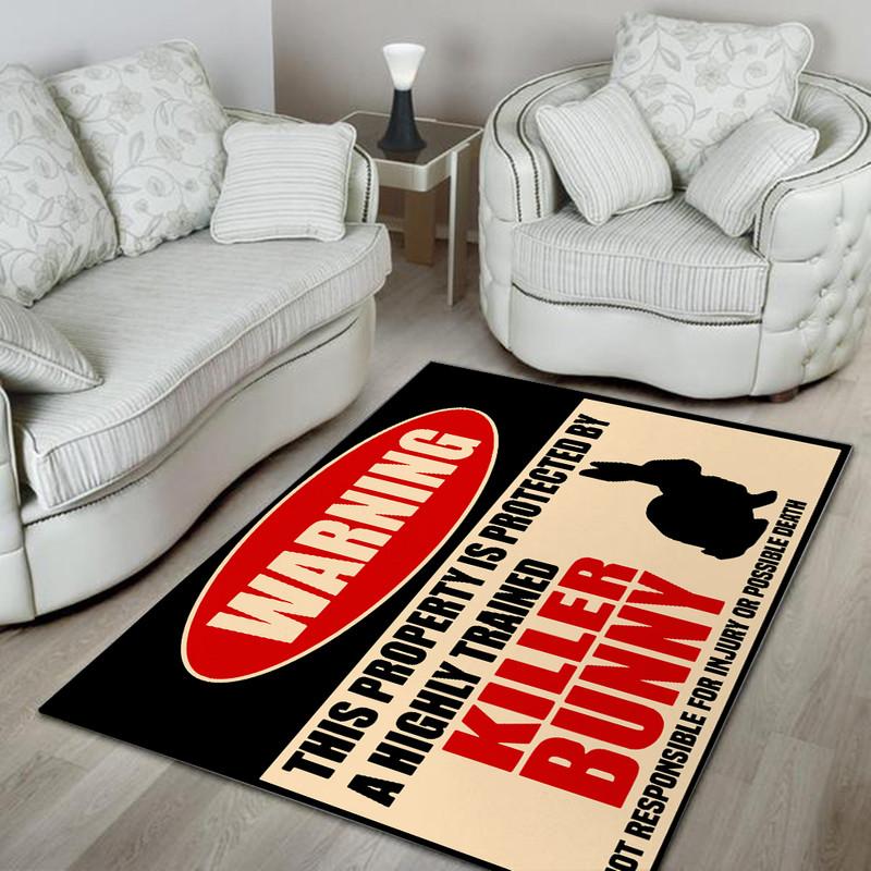 This Property Is Protected By A Highly Trained Killer Bunny Not Responsible For Injuryor Possible Death Rug 05390