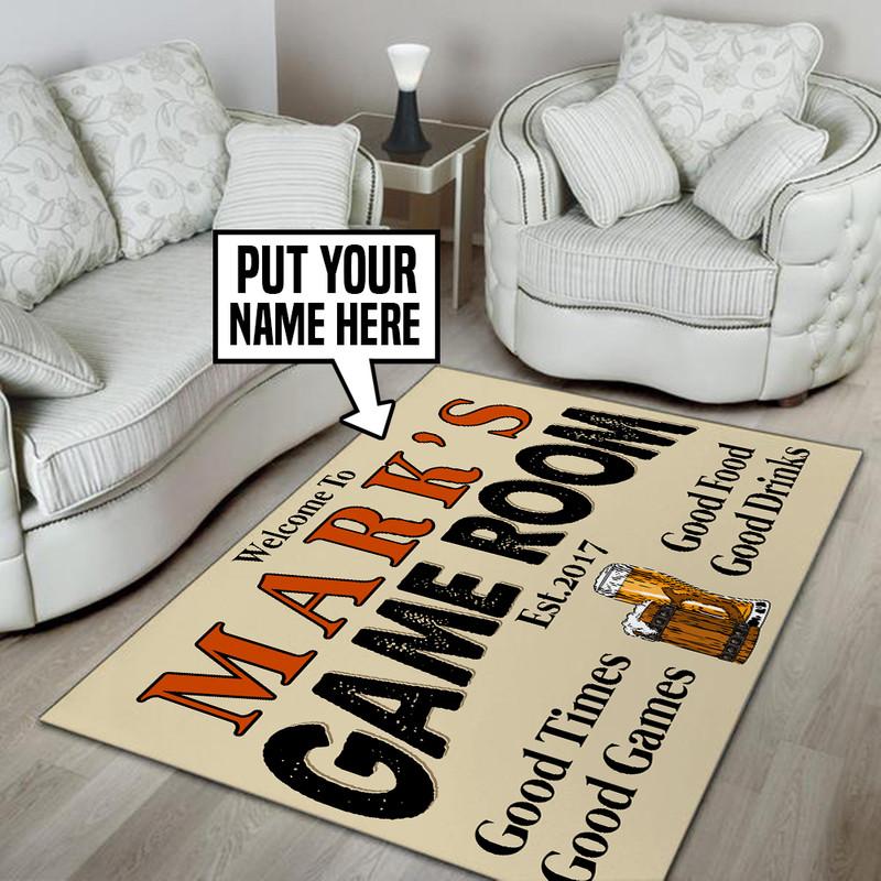 Personalized Game Room Rug 05485