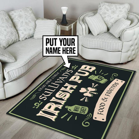 Personalized Irish Pub Rug 05484