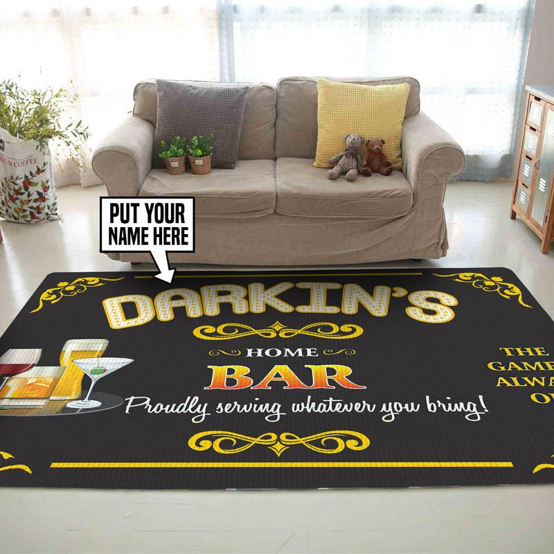 Personalized Home Bar Rug 06570