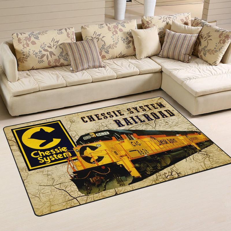Chessie System Locomotive Rairoad Rug 05199